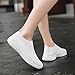 Toumov Women's Lightweight Walking Shoes Knit Slip On Mesh Comfortable Sneaker Casual Sports Work Shoes Non-Slip Gym Workout Mesh Casual Sock Trainers Fashion Tennis Sneakers White