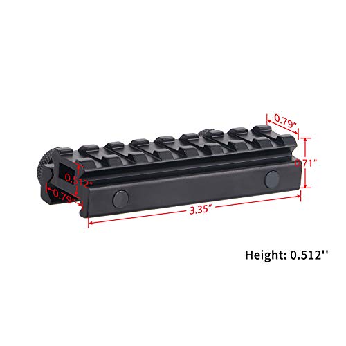 ToopMount Picatinny Rail, 8 Slots Riser Rail, 20mm Standard Picatinny ...