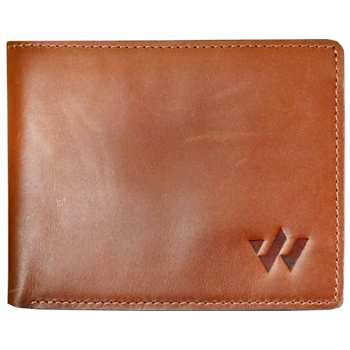 Weinner Leather Mens Wallet with RFID Blocking – Slim Bifold Wallet including ID Window, Card Slots and Cash Compartments – Genuine Soft Leather Wallet for Men (Forest Brown)