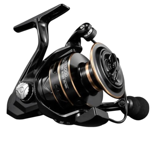 Ultra Smooth Spinning Fishing Reel - 35 LB Max Drag High Speed 5.5:1 Gear Ratio Left Right Exchange Handle for Big Game Surf Casting Saltwater and Offshore Fishing