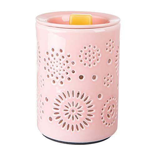 COOSA Ceramic Candle Wax Warmer, Sunflower Pattern Wax Burner,Ideal Gift for Spa and Aromatherapy