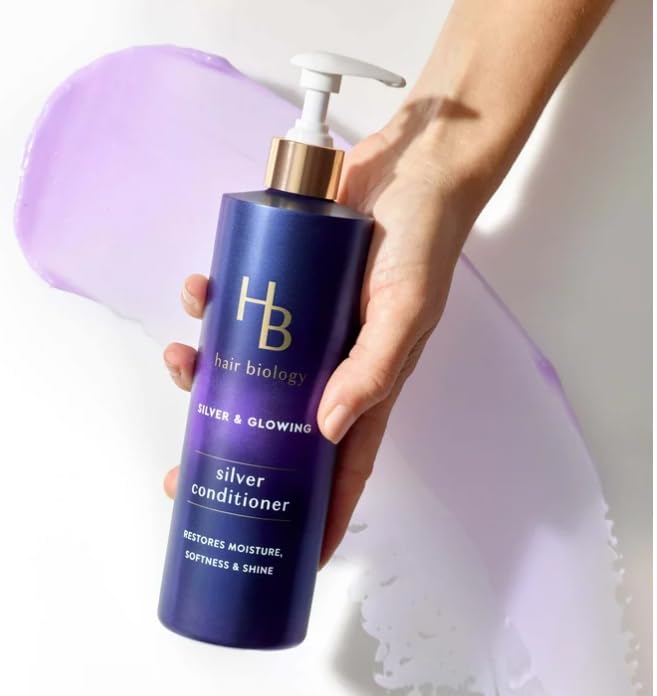H B Silver and Glowing Purple Conditioner for Gray or Blonde Brassy Color Treated Hair, 12.8 fl oz (Pack of 1)