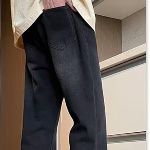 Jeans for Men Vintage Straight Fit Denim Pants Men Fashion Light Washed Jeans Casual Flat Front Outdoor Stretch Pants4