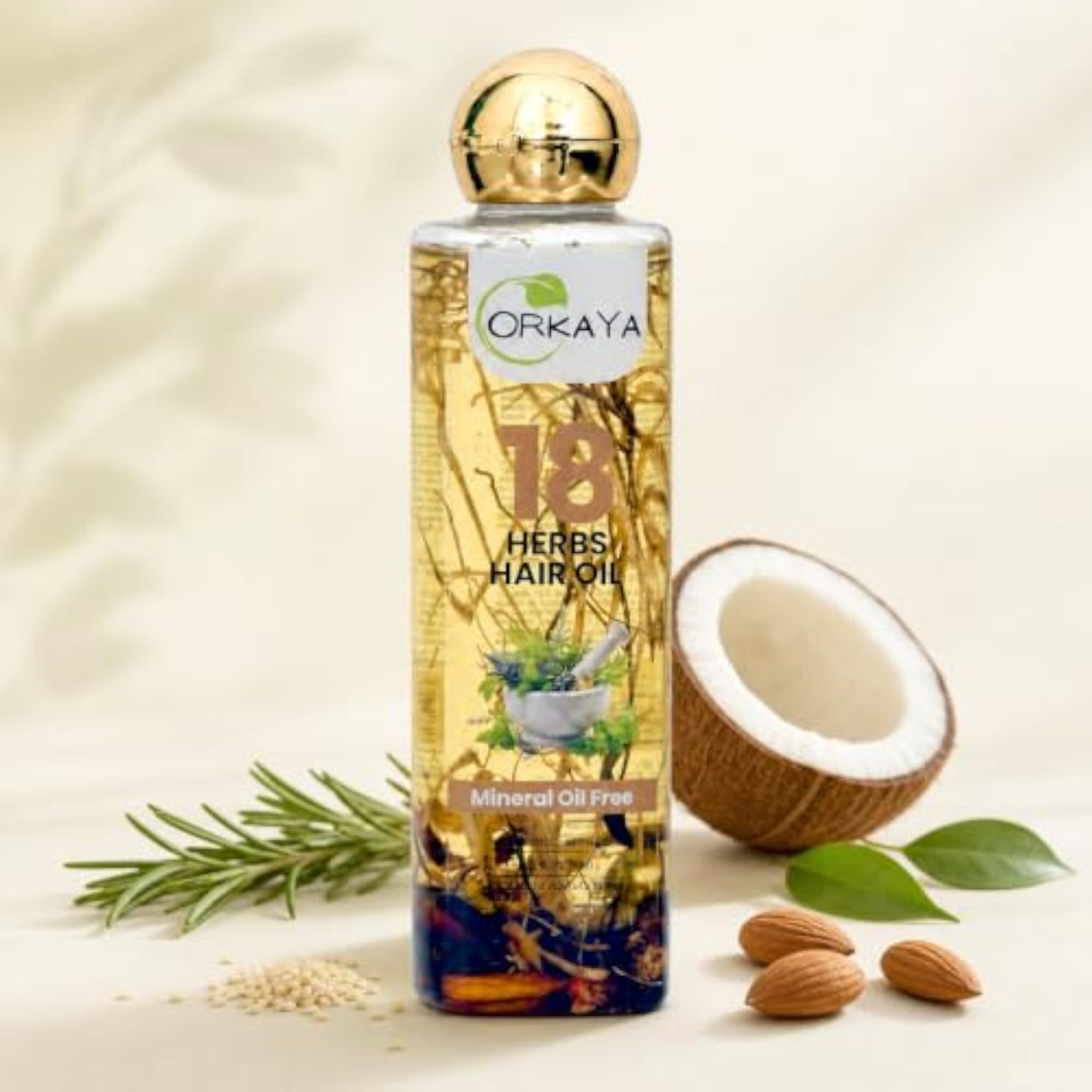 18 Herbs Ayurvedic Hair Oil for Hair Fall, 100 ml