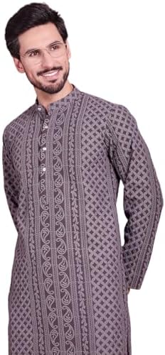 Jompers Men Chikankari Embroidered Kurtas