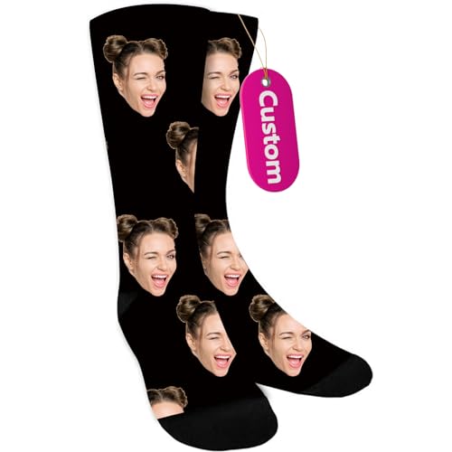 Bemaystar Calcetines Personalizados con Foto para Cumpleaños