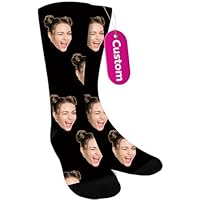 Bemaystar Calcetines Personalizados con Foto para Cumpleaños