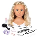 Smoby - My Beauty - Tête à Coiffer Blonde - Jouet Enfant - 19 Accessoires - Maquillage thermosensible - Ventouses - A Partir de 3 Ans