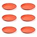 Acan Pack de 6 Platos de plástico para macetas de 20-25 cm Mediterránea. Bandejas, platillos marrón Redondos para tiestos de Interior, Exterior, jardín, terraza o balcón