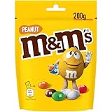 M&M'S PEANUT - Bonbons Chocolat au Lait & Cacahuètes - 200g Sachet de Chocolats