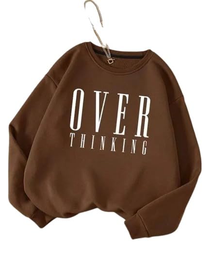 Karl FOERSTER Women’s Fleece Stretchable Full Sleeves Sweatshirt Regular Fit, Round Neck Casual Winterwear