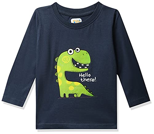Image of MINITATU Baby-Boy's Animal Print Regular Fit T-Shirt