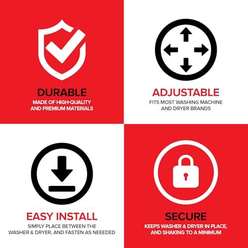 Modern Innovations Kit de empilhamento ajustável de lavadora e secadora, soluções de armazenamento i