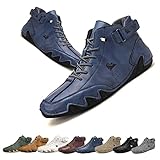 Botas Altas De Gamuza Italianas Hechas A Mano - Beck Shoes Zapatillas De Deporte Casuales Impermeables for Hombres, Botas Chukka Altas for Hombre Antideslizantes Y Transpirables Al Aire Libre for Toda
