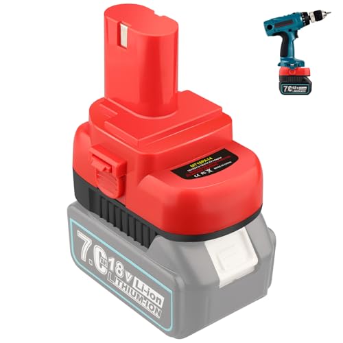 【Convertitore di batteria perfetto】 Realizzato in materiale ABS di alta qualità, resiste alle alte temperature e alle cadute. Il design preciso assicura che l'adattatore e la batteria si adattino al 100%, in modo da poterli utilizzare senza problemi. L'adattatore per batteria Makita da 18 V a per Makita 12 V 14,4 V Ni-Cd Ni-M è il complemento perfetto per la vostra serie di utensili elettrici
