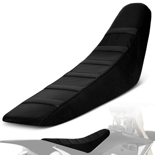IUVWISN Motorcycle Soft Seat Cover Gripper Non-Slip Seat Cover Universal for Dirt Pit Bike Dual Sport Enduro Motocross Black