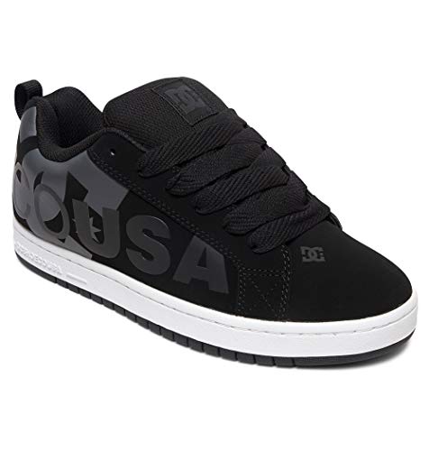 DC Shoes Court Graffik Se Mens Shoe, Zapatillas de Gimnasia para Hombre, Negro (Schwarz/Grau), 40 EU M