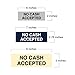 Basic No Cash Accepted Sign (Black) - Small