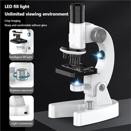 Microscope biologique 200X-1200X haute précision avec kit de lames