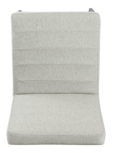 Homepop Channeled Metal Dining Chair, Sustainable Gray Woven #TOP4