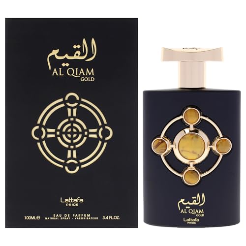 Lattafa Perfumes Al Qiam Gold for Unisex Eau de Parfum Spray, 3.4 Ounce