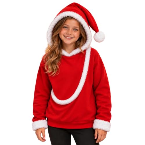 ZRBYWB Christmas Pet Pouch Hoodie Girl Faux Fur Trim Pet Carrying Pullover - image 2