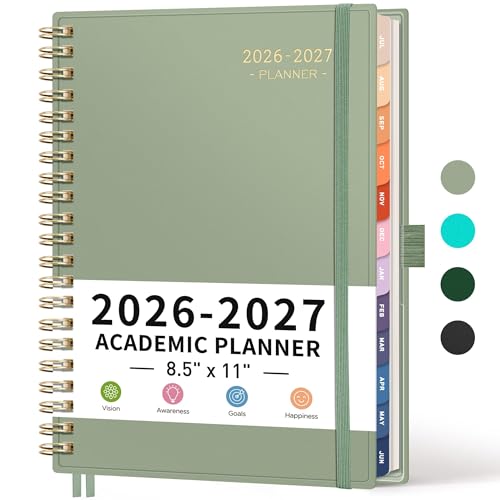 Image of RETTACY Academic Planner 2025-2026 8.5 x 11 (Light Green)