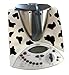 Grafix Aufkleber Fuer Thermomix TM31 Kuhflecken schwarz matt 45x