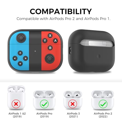 Image of TRONWIN Silicone Airpods Pro 2 Case Protective Cover Skin Gamepad Design for Airpods Pro 2022