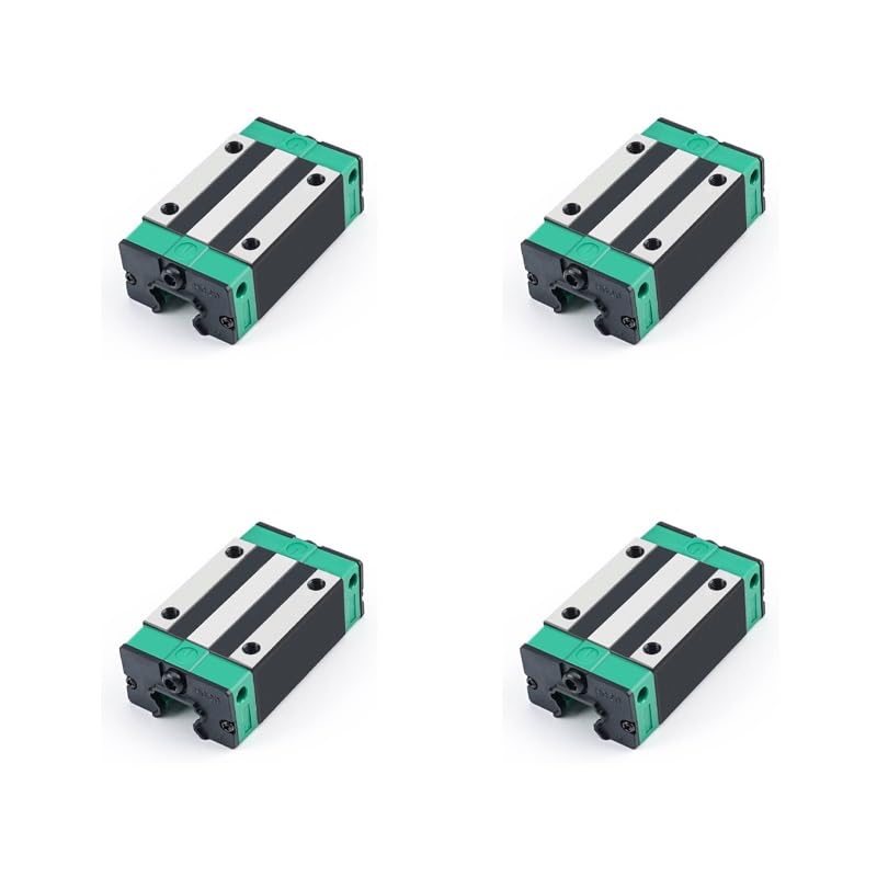 BSEID 1 Stück/2 Stück/4 Stück HGH15 Linearbewegungs-Kugellagerblöcke for quadratische lineare Gleitführung Führungsschiene HGR15, for DIY CNC-Fräser Drehmaschinen Mühlen(4pcs)