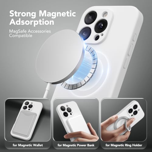 Image of Magnetic for iPhone 16 Pro Max Case Silicone White