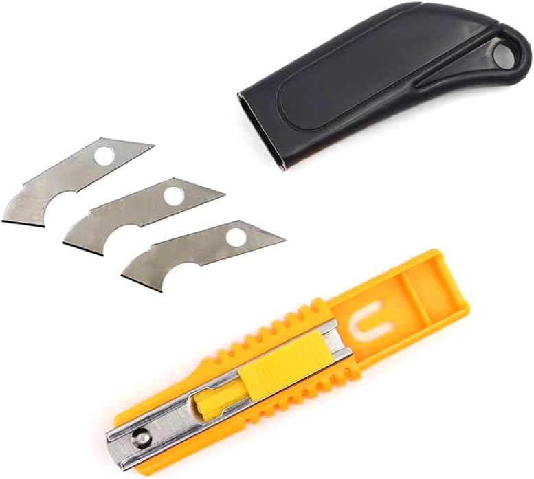 VELTRIX - Acrylic Hook Cutter Knife for Plastic & Fiber Sheets with 2 Extra Blades – Durable Craft Utility Tool for DIY, Art & Sheet Cutting (Multi-Colour)