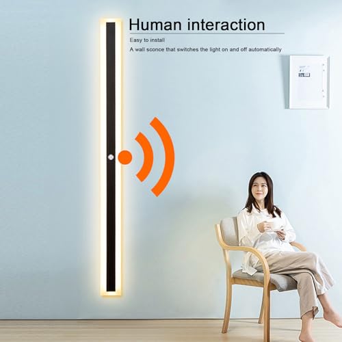Lámpara de pared moderna de 60cm con sensor para iluminar pasillos oscuros sin interruptor 4