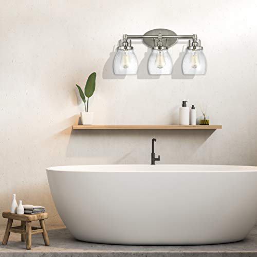 Image of Sea Gull Lighting 4414503-962 Belton Three Light Wall /Bath Vanity Style Lights, Brushed Nickel Finish