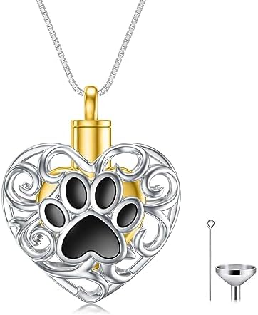 Cremation Jewelry for Ashes Custom Urn Necklace for Ashes for Women Sterling Silver Birthstone/Moonstone/Opal/Turquoise/Larimar/Black Onyx Cremation Jewelry Gift for Women Men Bereavement Gift