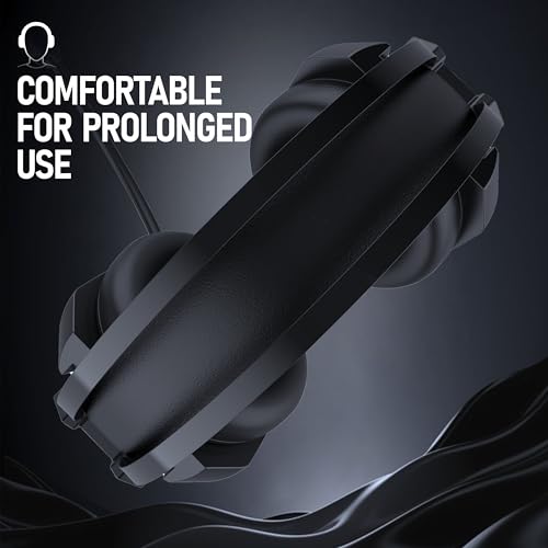 Image of TAG Gamerz Titan RGB Black Over-Ear Gaming Wired Headphone | Soft Ear Cups | 50mm Neodymium Driver | 3.5mm Audio | 2m Cable | Flexible Mic for Calling | Suspension Headband | 3.5mm + USB Connector