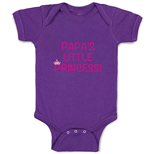 Image of Cute Rascals Custom Boy & Girl Baby Bodysuit Papa's Little Princess Funny Cotton Baby Clothes Purple Design Only Newborn