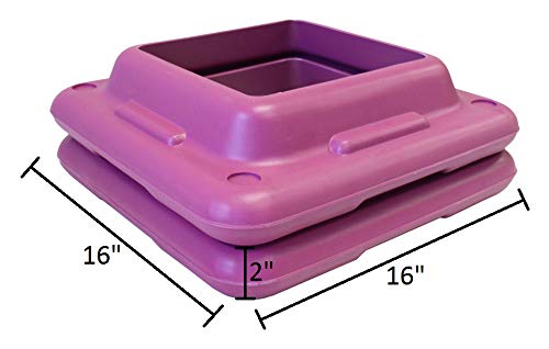 Ader 44'' Original Health Club Step, Aerobic Step, Gym Class Step, Platform with Risers (4pcs Risers Only)