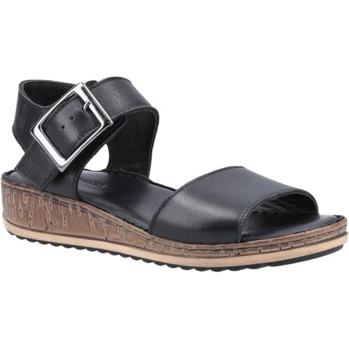Hush Puppies Femme Ellie Wide Sandale, Noir, 40 EU