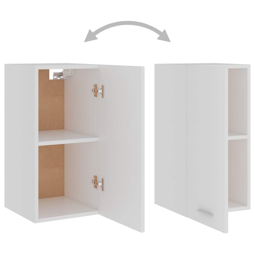 vidaXL Armario Colgante Lyon, 29,5x31x60 cm, Madera de ingeniería, Blanco, Mueble de Pared, Almacenamiento baño & Cocina, Carga máxima 60 kg