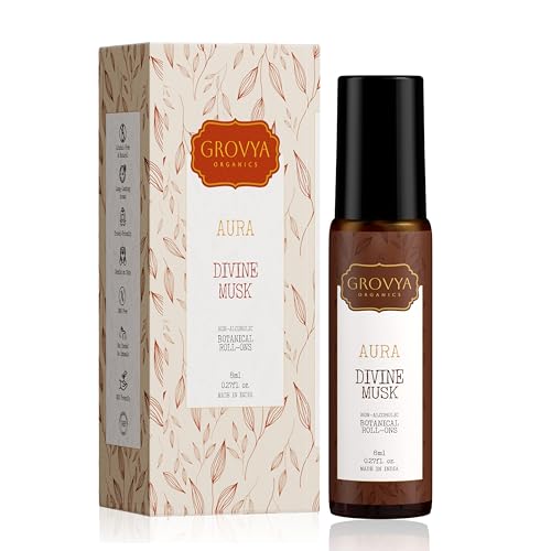 Image of Aura Divine Musk Roll-On | Long-Lasting Natural Attar Perfume Oil | Alcohol-Free, Skin-Friendly & Chemical-Free Fragrance for Men & Women, 8ml