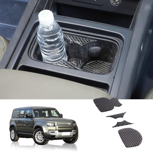 Soft 3D Real Carbon Fiber Portavasos para Land Rover Defender miniatura 4
