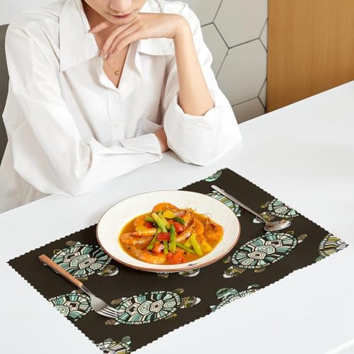 Sets de table style tribal pour table à manger conviviale Tortoise - 7