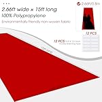Red Carpet Runner for Party,140GSM 2.6FTx15FT Carpet Party Decorations Runway Rug for Prom Felt Non-Woven Fabric, Runner Rug for Wedding Ceremony Hollywood Theme Party - Image 3