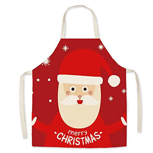 Leinen Kind Kochschürze-Vater Weihnachten Muster Kinderschürze, Sohn Tochter Schürzen zum Kochen Backen Malerei Party Cover