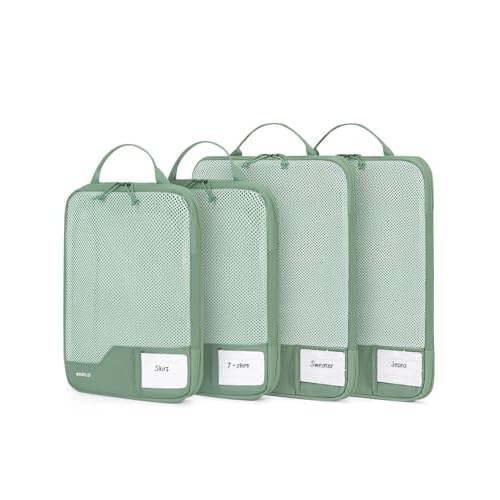 ECOHUB 4 Set /6 Set Packing Cubes for Travel Durable Suitcase Organizer Bags Set with Personalized Tag Various Sizes Travel Essentials Traveling Accessories for Luggage Machine Washable