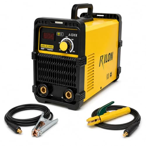 Image of RILON ARC 235GE Welding Machine | 235A IGBT Inverter ARC /MMA Welder | Authorised Indian Distributor | RI CHIP Control | Hot Start + Arc Force | For 2.5mm & 3.2mm Electrodes | 6 Month Service Warranty