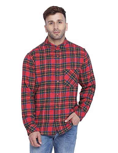 Image of oxolloxo Slassic Black Brush Check Men Shirt
