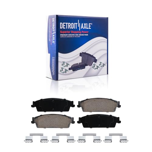Image of Detroit Axle - Brake Kit for Silverado Suburban Sierra 1500 Chevy Avalanche Tahoe GMC Yukon Cadillac Escalade ESV EXT, Front and Rear Disc Brake Rotors Ceramic Brake Pads Replacement