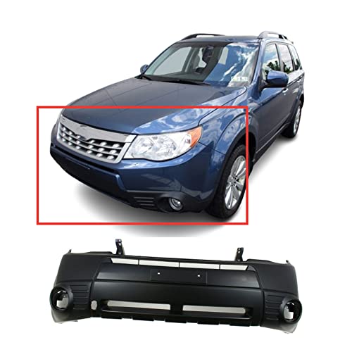 FitParts Compatible With Front Bumper Cover 2009 2010 2011 2012 2013 Subaru Forester X XS XSL XT Premium Touring Sport 09 10 11 12 13. New, Primed and Ready for Paint. W/Fog Light Holes
